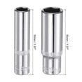 thumbnail image 2 of 6-Point Shallow Socket, 2pcs 8mm & 2pcs 12mm 1/4" Drive Cr-V Deep Socket, 2 of 5