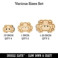 thumbnail image 2 of Unamused and Grumpy Frog Wood Buttons for Crochet Knitting Sewing DIY Craft - Various Sizes (8pcs), 2 of 7
