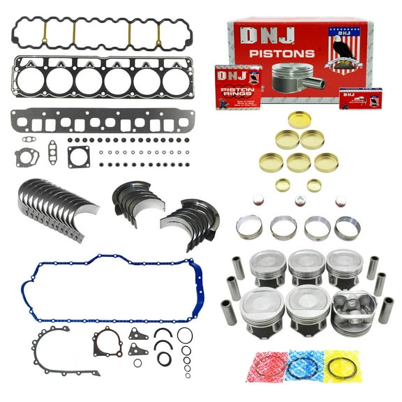 DNJ EK1123A Engine Rebuild Kit Fits Cars & Trucks 2001-2003 Jeep Cherokee Grand Cherokee Wrangler 4.0L OHV L6 12V 242cid VIN S