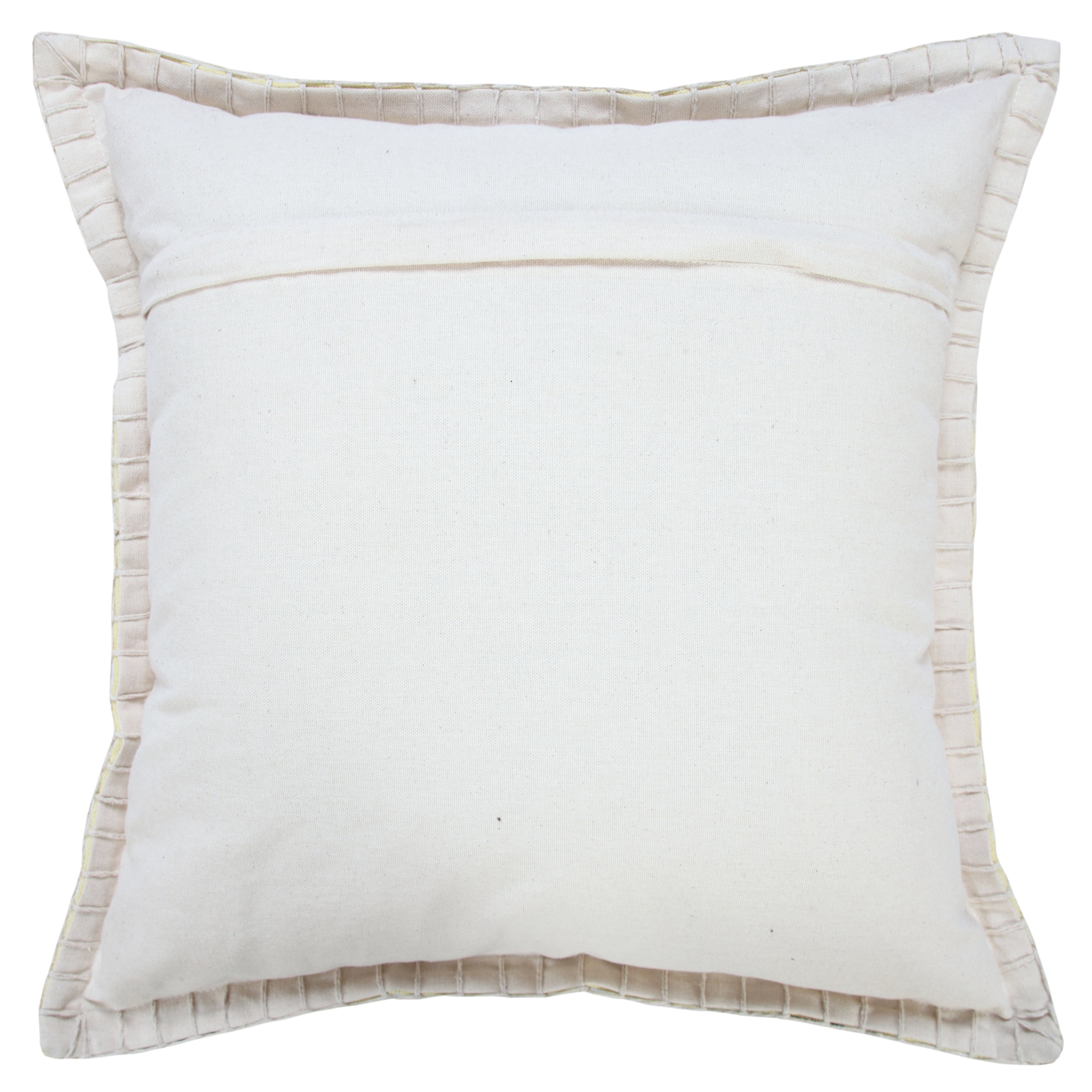 Harlow Hill Wilma 20" x 20" Solid Cotton Adult Decorative Feather Filled Pillow, Yellow