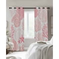 thumbnail image 3 of Coastal Coral Blackout Curtains 84 Inches Length, Pink Nautical Starfish Ocean Shell Beach Window Treatment Thermal Insulated Drapes for Bedroom Living Room 2 Panels 84x84 Inches, 3 of 8