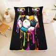 thumbnail image 5 of Erosebridal Watercolor Ice Cream Football Kids Full Size Sheets,Soccer Sport Games Ball Lover Bed Sheets 4 Pieces, 5 of 6
