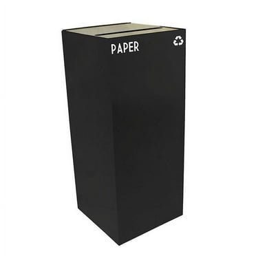 36 Gallon Indoor Recycling Container With Slot Opening, Charcoal