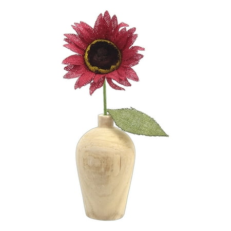 Set of 3 Creative Co-Op Paulownia Wood Vases