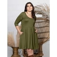 thumbnail image 5 of Plus Size Scoop Neck Fit N Flare Dress, 5 of 9