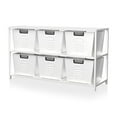 thumbnail image 2 of Furniture of America Ed Industrial Steel Dimensions: 43.88"W x 14"D x 25.13"H Storage Shelf, White, 2 of 7