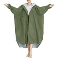 thumbnail image 1 of SHIXIAOO Poncho de Pluie pour Adultes Unisexe Long Imperméable Extérieur avec Capuche Matériau PU Léger à la Mode pour Cyclisme Randonnée Voyage Veste Décontractée pour Femmes Grande Taille Gilet Femme Veste à Capuche Automne, 1 of 5