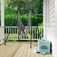 thumbnail image 6 of Dextrus Hammock Stand Heavy Duty with Hanging Chair Stand 330Lbs, Indoor Outdoor Swing Stand Suitable for Room, Garden, Balcony, Hammock Chair not Include, 6 of 6