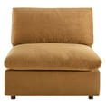 thumbnail image 5 of Modway Commix Down Filled Overstuffed Performance Velvet Armless Chair in Cognac, 5 of 8