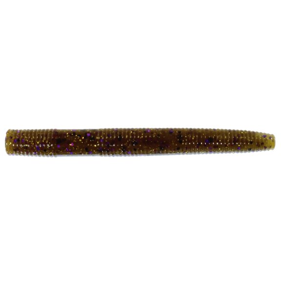 Zoom Beatdown Finesse, Green Pumpkin Purple Gold, 3 1/4", 10Pk, Soft Baits