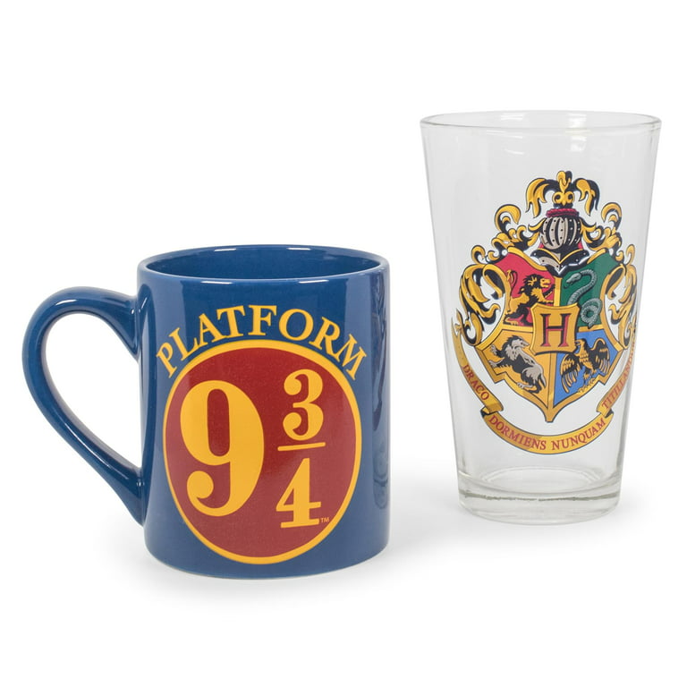 New Harry Potter Gryffindor Crest Drinking Glass 16oz Cup Glass Collectible