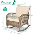 thumbnail image 7 of Vivijason Rattan Outdoor Adjustable Height Rocking Chair with 4 Cushions, Beige (Set of 2), 7 of 7