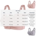 thumbnail image 2 of VONCOS Womens Front Closure Bra Wireless Comfort Bra Full Coverage for Elderly Women Post Surgery Nylon Spandex Black,Size XL, 2 of 2