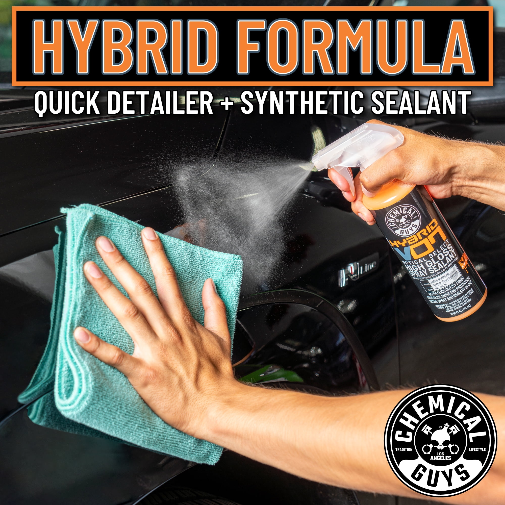  Chemical Guys SPI_663_16 InnerClean Interior Quick Detailer and  Protectant (16 oz) and Chemical Guys WAC_808_16 Hybrid V7 Optical Select  High Gloss Spray Sealant and Quick Detailer (16 oz) Bundle : Automotive