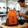 thumbnail image 5 of Fmbmuo Outdoor Drawstring Gym Backpack , Durable Waterproof Adjustable String Bag , For Women Men Traveling Business Hiking Casual Gym, 5 of 6