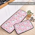 thumbnail image 6 of Coolnut 2 Pieces Cute Unicorns Pink Kitchen Rugs and Mats Set Absorbent Soft Kitchen Mats for Floor Non-Slip Kitchen Mat Doormat Set, 19.7"x47.2"+19.7"x27.6" Home Decor Gifts, 6 of 7