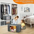 thumbnail image 3 of 3pcs Reinforced Non-Woven Clothing Storage Bag with Clear Window - Large Capacity, 3 of 5