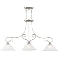 thumbnail image 4 of 13 inch 3 Light Brushed Nickel Island with White Alabaster Glass Shade, 4 of 7