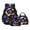 Black-Dachshund Paw, variant on Cat Cloud Print Backpack Set with Lunch Bag for Kids Stars Print Backpack and Pencil Case Set Insulated Lunch Box with Pencil Pouch for School Travel