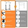 Nefoso Double Rails Clothing Garment Rack,Portable Adjustable Clothes