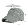 thumbnail image 5 of Baseball Cap Sun Protection Adjustable Breathable Crocheting Unisex Anti-UV Hollow Out Thin Long Brim Women Men Hat Headwear, 5 of 6