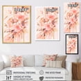thumbnail image 4 of Designart "Contemporary Pink Cherry Blossom Lines VI" Cherry Floater Framed Canvas Prints, 4 of 5