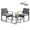Gray, variant on Lofka Patio Table and Chairs Set, Rattan Outdoor Furniture Set for Backyard & Porch, Beige Cushion