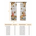 thumbnail image 6 of Fsddascl Fall Blackout Curtains for Bedroom/Living Room, Thermal Insulated Kitchen Curtains, Sunflower Gnomes Blue Yellow Pumpkin Wood Grain Grommet Darkening Window Treatment Drapes 52"x84"x2, 6 of 6