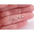thumbnail image 4 of OM Jewels 14K White Gold Plated 0.20Ct Round Cut Moissanite Snake Serpent Bar Necklace, 4 of 5