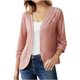 thumbnail image 2 of Pntutb Moda Mujer Camiseta de manga larga Otoño Frente abierto Prendas de abrigo Blusa sólida Abrigo Tops Rebeca Liquidación Pntutb Pntutb-5768, 2 of 9