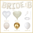 thumbnail image 2 of Yanonmyfd Bride Balloon Decoration Set White and Gold Party Balloons Bachelorette Party Decorations with Heart Letter Balloons for Bridal Shower Wedding Engagement,Sand White, 2 of 6