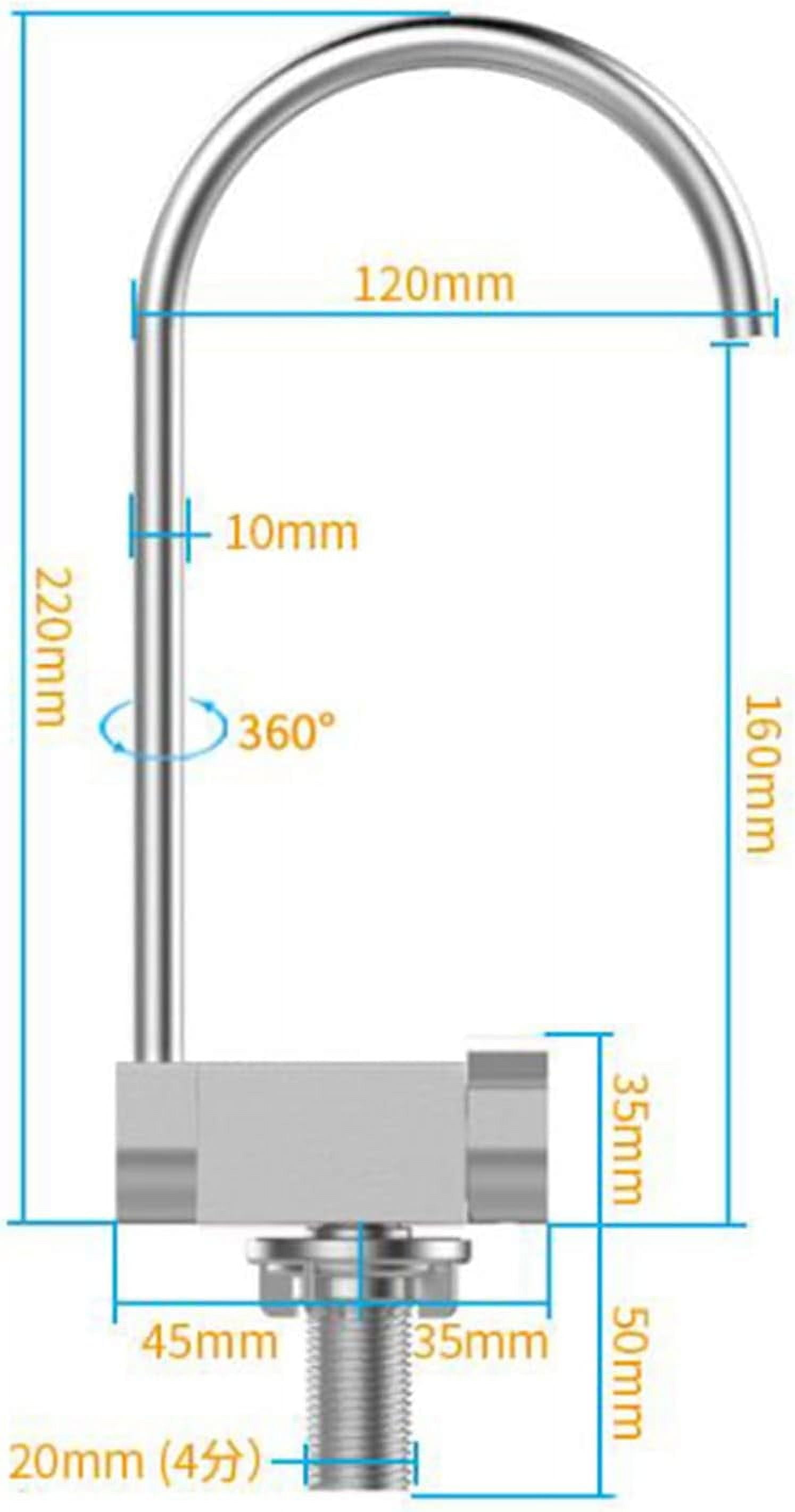 Kitchen Drinking Water Tap Folding Cooling Only Stainless Steel Kitchen Water Filter Faucet Brushed
