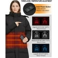 thumbnail image 3 of Women's Heated Long Jacket with Battery Pack Winter Coat for Women with Box, 3 of 12