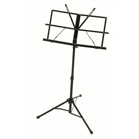 WHAMVOX Adjustable Folding Music Stand with Carrying Bag (Black)