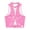 Pink, variant on Womens PU Leather Vest Sleeveless Crop Corset Top Rave Party Hollow Out Lace Up Tank Tops Red S