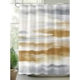 thumbnail image 2 of Brown Gray White Shower Curtain Set, Waterproof Shower Curtains for Bathroom, Vintage Rustic Abstract Mottled Art Washable Fabric Cloth Bath Curtain for Bathtub Decoration with Hooks 72x78 Inches, 2 of 6