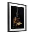 thumbnail image 2 of Stupell Industries Rustic Lodge Bookstack and Witch Hat Black Framed Print Under Glass, 13 x 16, by LSR Design Studio, 2 of 8