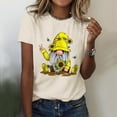 thumbnail image 2 of Women's T Shirts Summer Classic Cotton Short Sleeve Crewneck Printed Festival Casual T-Shirt Tops, 2 of 4