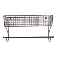 thumbnail image 2 of DII Home Traditions Rustic Metal Wall Mount Shelf with Towel Bar, Large-Rustic, 2 of 6