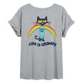 thumbnail image 2 of Pete The Cat - Life Is Groovy - Women's Oversized Graphic T-Shirt, 2 of 5