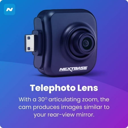Nextbase - 222 Dash Cam & Rear Facing Telephoto View Cam - Black