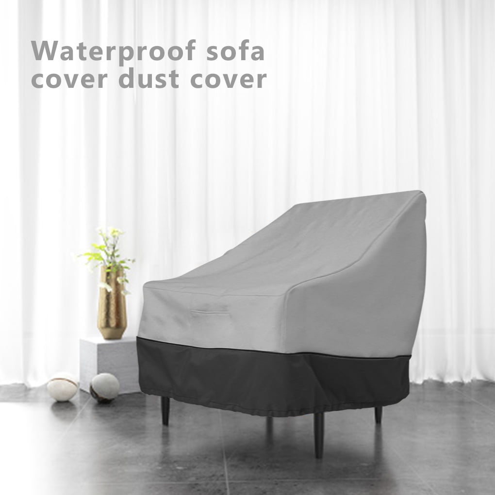 Chair Cover Patio Lounge Oxford Protector Waterproof Outdoor Bench Furniture Dust Cover Grey and Black Walmart