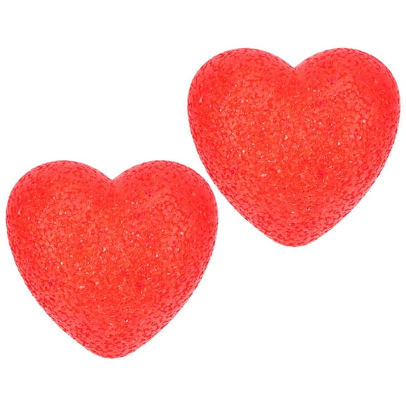 Toyvian 2pcs Heart Lights Night Lights Red Plastic Decoration for Valentine S Day