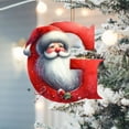 thumbnail image 4 of LanSuare 26 Initial Christmas Ornament with Santa Claus, 26 Letter Personalized Christmas Pendant for Christmas Tree Ornaments, Christmas Hanging Decoration（G）, 4 of 5