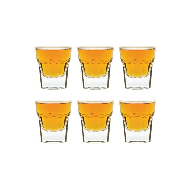 Vikko 1 Ounce Shot Glasses Set of 6 Small Liquor and Spirit Glasses