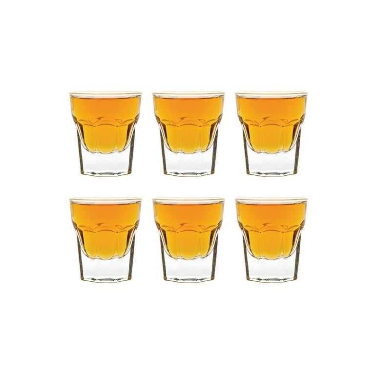 Vikko 3.5 Ounce Shot Glasses, Set of 6 Small Liquor and Spirit Glasses, Durable Tequila Bar Glasses for Alcohol and Espresso Shots, 6 Piece Large