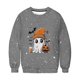 thumbnail image 5 of Heisall Womens Hoodies Halloween-themed Sparkling Print Round Neck Long Sleeve Fleece-lined Casual Sporty Fashion Sweatshirts, 5 of 9