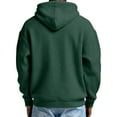 thumbnail image 4 of Qwertyu Hoodies for Men Waffle Knit Full Zip Up Hooded Sweatshirts Loose Casual Textured Pullover Sweatshirts with Pocket Army Green XL, 4 of 4