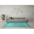 thumbnail image 3 of Ahgly Company Indoor Square Persian Light Blue Traditional Area Rugs, 5' Square, 3 of 4