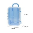 thumbnail image 2 of 2X Blue Mini Roller Travel Suitcase Candy Box Personality Wedding Luggage Trolley Case Storage, 2 of 6